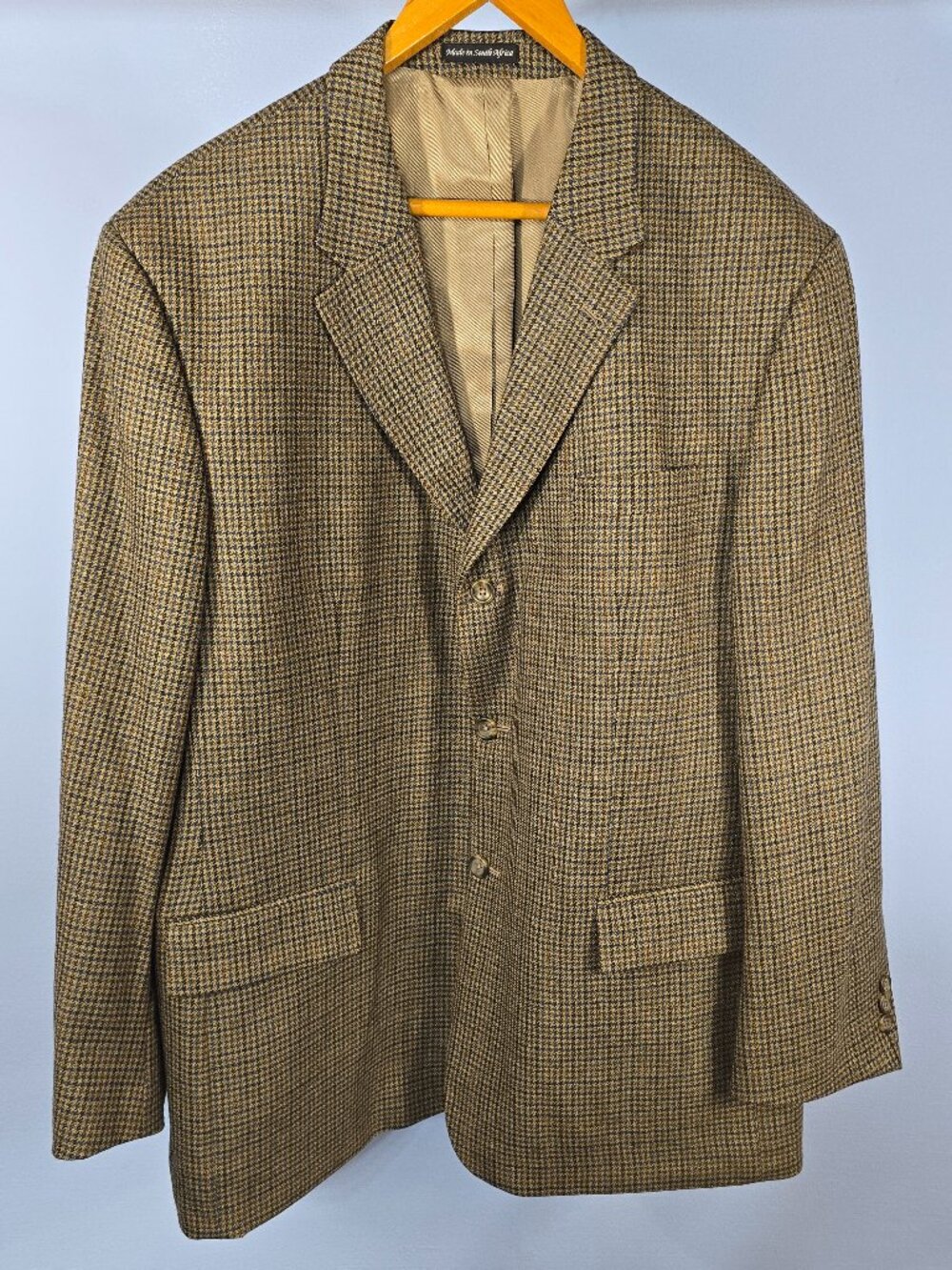 S & K Famous Brands Quality Fenzia Suit Jacket 100% Pure New Wool Size 46R
